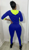 Contrast Color Hooded Sexy
