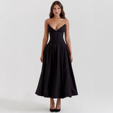2025 Women's Dress Sexy Hottie Sleeveless Long Solid Corset Dress Dress