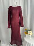 Hot Knitted Hollow Skirt + Vest Skirt Set Women's Soft Knitted Burqa Holiday