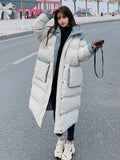 2022 Women Winter Snow Jacket Long Warm Parkas Female Thicken Coat Cotton Padded Parka Jackets Women Hooded