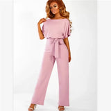 Women Jumpsuit Plus Size Korean Jumpsuit Sexy Romper Pink Bodysuit Short Sleeve Rompers High Waist Casual
