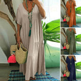 Spring Summer WISH New V-Neck Irregular Multi-Color Multi-Code Long
