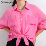 Beach Oversized Shirt Women Summer 2022 Bat Sleeve Top Transparent Blouses Summer Covers Shirts For Women Beach