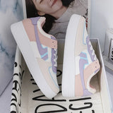 Vulcanized Shoes Women White Sneakers High Top Ladies Students Fashion Casual Shoes Woman 2022 Lace-up Platform Sports