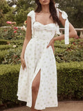 New Women's Dress Fashion Temperament Suspender French Holiday Party Dress Slim Back Low Neck Sexy Suspender Belt