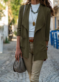Winter Fall / Winter New Women's Solid Color Jacket Jacket Cardigan Shawl Jacket-Outfit