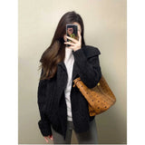 Temperament Vintage Knitted Sweater Asymmetric Knitted Cardigan Jacket Woman 2025 New Autumn And