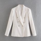 PUWD Casual Women Suits 2021 Autumn Winter Clothing Girls Blazer Long-sleeved Female Jacket Trousers Office Ladies Two-piece