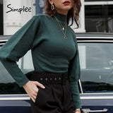 High waist Lantern Sleeve women's sweater Autumn winter white casual Pullover High street style knitted sweater
