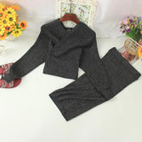 Varey Lin Women Sexy V-neck Knitted Skirt Suits Autumn Winter Batwing Sleeve 2 Pieces Elegant Office Lady Knitting Suit