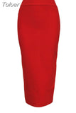 Skirts Womens 2023 Summer Sexy Bandage Pencil Skirt Woman Clothes Plus Size Fashion Harajuku Vintage Elastic Ladies