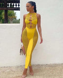 Party Sexy Hollow Out Sleeveless Mesh Bodycon