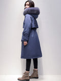 Women Down Jacket Winter 90% White Duck Down Jackets Female Real Fox Fur Collar Hooded Parkas Lady Coats Casaco Hooded