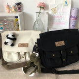 Canvas Women's Bag Shoulder Korean Students Fashion Harajuku Windsuit Casual Ladies Crossbody Female Messenger Bags For