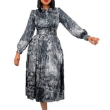 Belt 2025 Spring New Long-Sleeved High-Waisted Large-Size Banquet