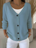 3D Printed Ladies Autumn And Winter Fashion Casual Sweater V Collar Long-Sleeved