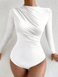 Spring And Summer New Slimming Folding Long-Sleeved Women's