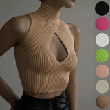 Spring And Summer Explosion Women's Sleeveless Hollow Repair Body Weaving Small