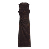 Homemade New Women's Classic Fashion Printed Flawed Dress