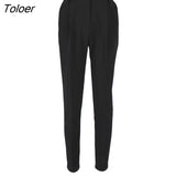 Office Lady High Waist Khaki Pants Women 2022 Autumn Fashion Casual Trousers Zipper Pocket Solid Female Brown Pencil