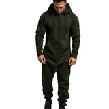 Jumpsuit One Piece Men's Sets 2020 New Men's Hooded Fleece Jumpsuit Men Camouflage Print Personality Casual Suits