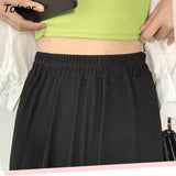 Casual Loose Women's Harem Pants 2023 Summer New Elastic High-Waist Trousers Woman Comfortable Long Ice Silk Pants