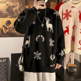 Christmas sweater pullover long-sleeved oversized men sweater couple autumn winter elk knit Hong Kong women's streetwear