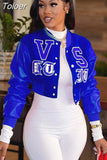 Student Cropped Baseball Bomber Coat Casual Single Breasted Long Sleeve Jackets Streetwear Oversize Letterman