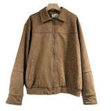 Women's 2025 New Retro Collar Imitation Leather Jacket Casual