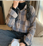 Spring Vintage Print Shirt Female Oversize Tops Womens Long Sleeve Girls Blouse Summer Plus Size Women Blouses Femme