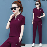 summer two piece set top and pants 2 piece sets womens outfits korean style clothing 2021casual pants suits