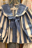 Blouse for Women Peter Pan Collar Bow Sweet Shirts Crop Tops 2023 Blusas De Puff Sleeve Y2K Top Fashion Korean