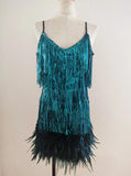 Party Dress Women 2023 Summer Tassel Sequins Sexy Sleeveless Y2k Spaghetti Strap Dresses Night Club E-girl