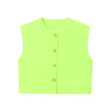 New Series Buckle Collar Vest Top