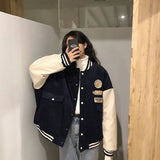 2022 spring and summer new jacket women's tide loose Korean version of the all-match baseball uniform jacket Harajuku