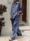Long-Sleeved Shirt Loose Set 2025 New Women's Two-Piece