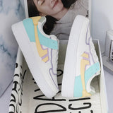 Vulcanized Shoes Women White Sneakers High Top Ladies Students Fashion Casual Shoes Woman 2022 Lace-up Platform Sports