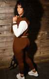 Contrast Baseball Jacket and Matching Pants