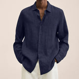 Explosion Autumn Long Sleeve V-Neck Loose Button Cotton Shirt Shirt