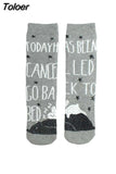 Women's Socks Christmas Peonfly Fashion Harajuku Cute Cartoon Animal Cat Dog Printed Socks Funny Skate Cotton Happy