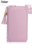 Women Credit ID Card Holder Case Extendable Business Bank Cards Bag Wallet Coin Purse Carteira Mujer
