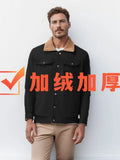 And Winter Men's Jacket With Velvet Cotton Work Clothes Casual Jacket