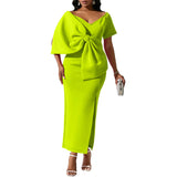 Party Dress Women's Sexy Big Bow Bow Open Dress Bag Hip Dress