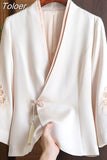 Style Jacket 2023 Women's Clothing Vintage Slim Embroidery Coat Chaquetas Para Mujer Fashion Tassel Temperament Y2k