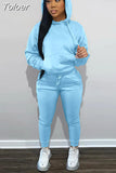Women's Sporty Tracksuit Autumn Winter Plush Warm Hooded Long Sleeve Hoodie and High Waist Sweatpant Matching Outfit 2 Piece
