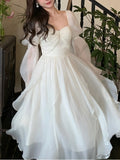 Fashion Women Casual Princess Party Dress Summer Vintage A-Line Prom Birthday Vestidos Female Solid Wedding Robe