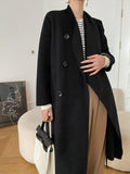 Loose Fit Camel Thick Warm Big Size Long Woolen Coat Parkas New Long Sleeve Women Fashion Tide Autumn Winter 2022