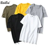 Summer New Men Solid T-Shirt Tops Fashion Brand Men O-Neck Short Sleeve Tee Shirt Slim Base Casual T Shirts