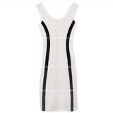 Summer Dress Black white blue Short Sleeve girls Dress Women Casual Slim High Elastic Bodycon Sexy Party Dresses