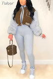 D Letter Fur Sleeve Sport Jacket Women Clothing 2023 Wholesale Cropped Baseball Varsity Jacket Cardigan Coats
